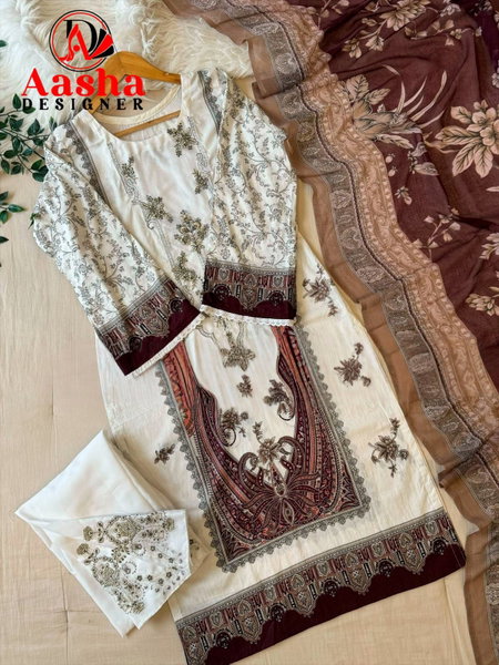 Aasha 1217 Hit Colours Cotton Dupatta Pakistani Suits 